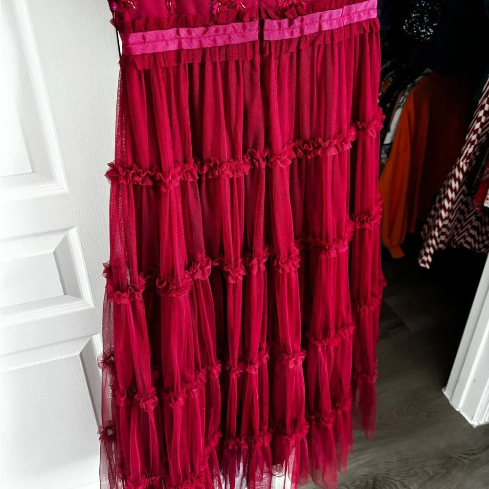 Ivy City Co Red Anastasia Dress Size Small - Picture 11 of 13